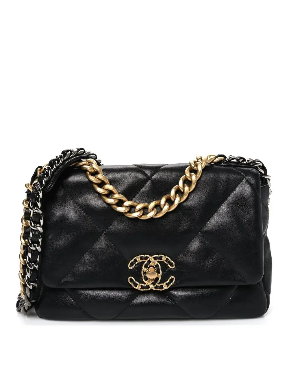 Lambskin Quilted Medium Chanel 19 Flap #300549C50B